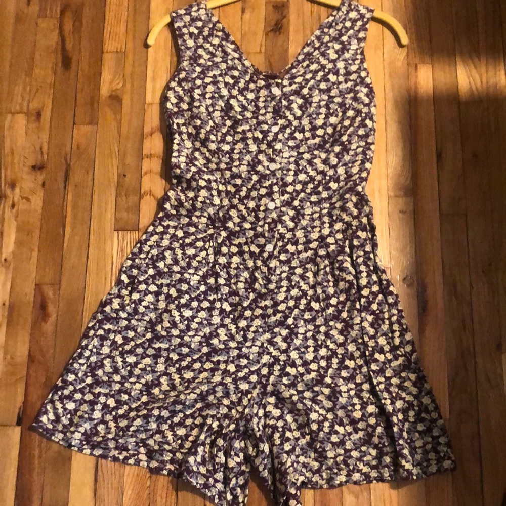 Women’s Racer Back Floral Shorts Romper